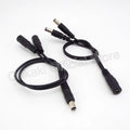 5.5mm*2.1mm 1 Female to 2 Male Connector Male to Female Plug DC Power Splitter Cable CCTV LED Strip Light Power Supply Adapter