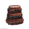 Redwood Miniature Model Sculpture Decoration Pedestal Flowerpot Plant Decoration Base Flowerpot Vase Display Base