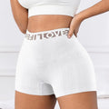 Ribbed Yoga Shorts Seamless High Waist Hip Lifting Elastic Breathable Quick Dry Fitness Running Casual Sports Bottoms for Women
