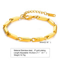 Gold Color Men's Chain Bracelet, Hip Hop Stainless Steel Chunky Wristband, Rock Punk Jewelry Gift for Dad - Visuel 23 | SAMAG