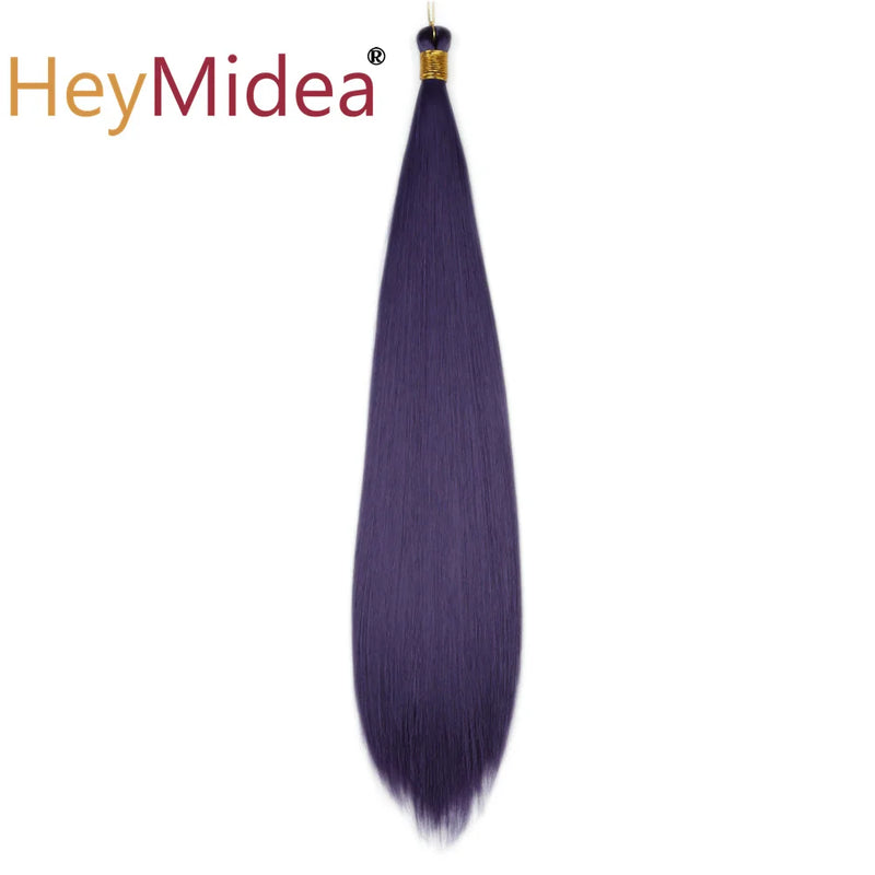 22-28Inch Straight Pony Hair Bundles Crochet Braids Hair Silky Colorful Synthetic Braiding Hair Ombre Synthetic Hair For Women