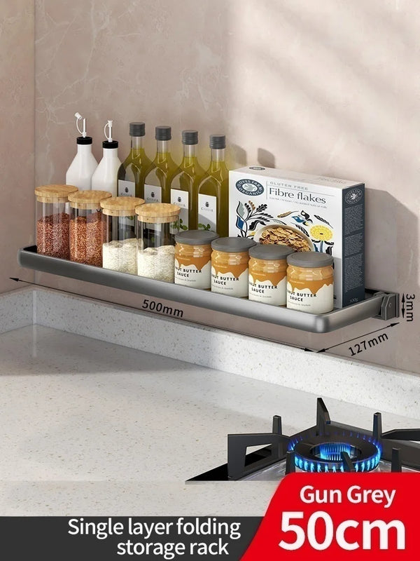 Foldable kitchen Storage Rack Fridge Organizer Storage Tray Clear Food Storage Organizer Spice Rack kitchen Organizer