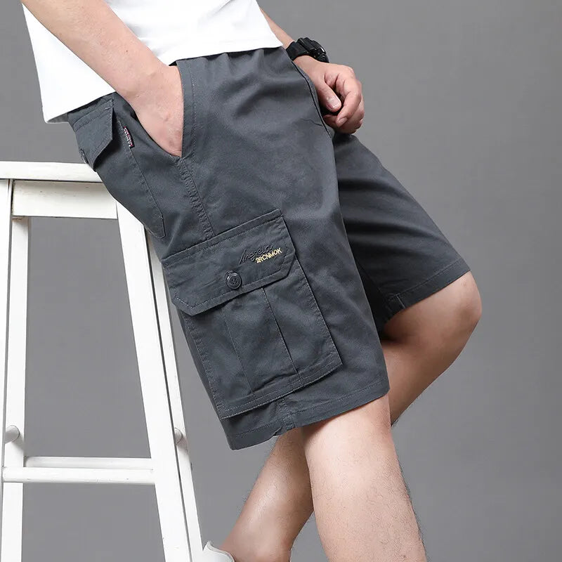 Men's Work Cargo Shorts Summer Casual Baggy Sports Gym | SAMAG