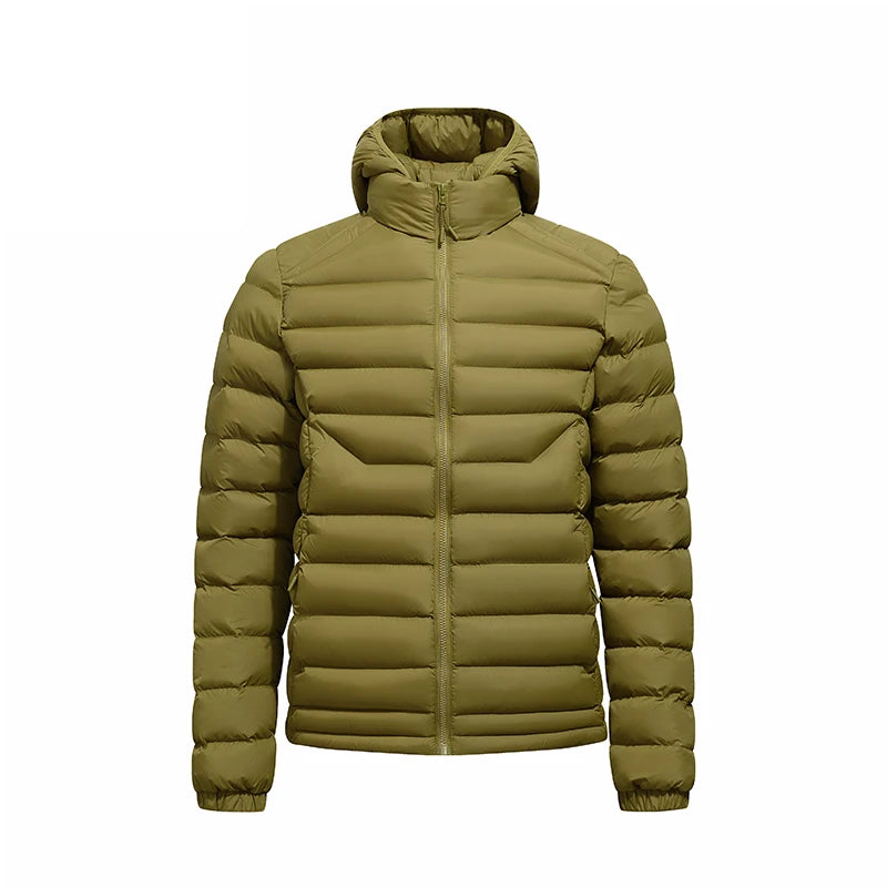 High-End Outdoor Cold-resistant Puffer Jacket Men Autumn Winter Seamless Heat-sealed Hooded Parkas Man Fashion Urban Down Coats