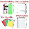 3 Ring Loose-leaf File Folder Waterproof Detachable Notebook Binder Dustproof Thickened 3 Hole Punched Lined Paper Mobile Office