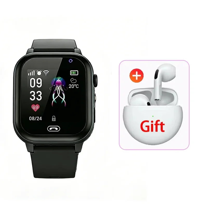 Lenovo NEW 5G GPS Children Smart Watch Camera SOS Call Waterproof SIM Card Support Earphone HD Video Kids reloj inteligente Boy