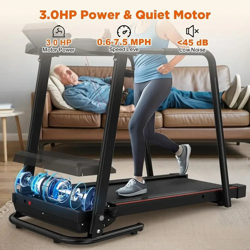 Adjustable Walking Treadmill with Senior Support, Long - View 3 | SAMAG