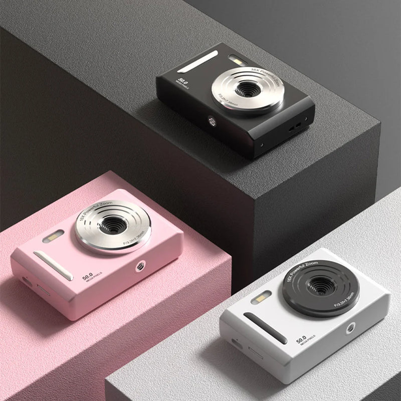 4K Digital Camera Dual Camera Flash 50 Million Hd Pixel Pixel Retro Ccd Portable Card Entry-level Camera Auto Focus