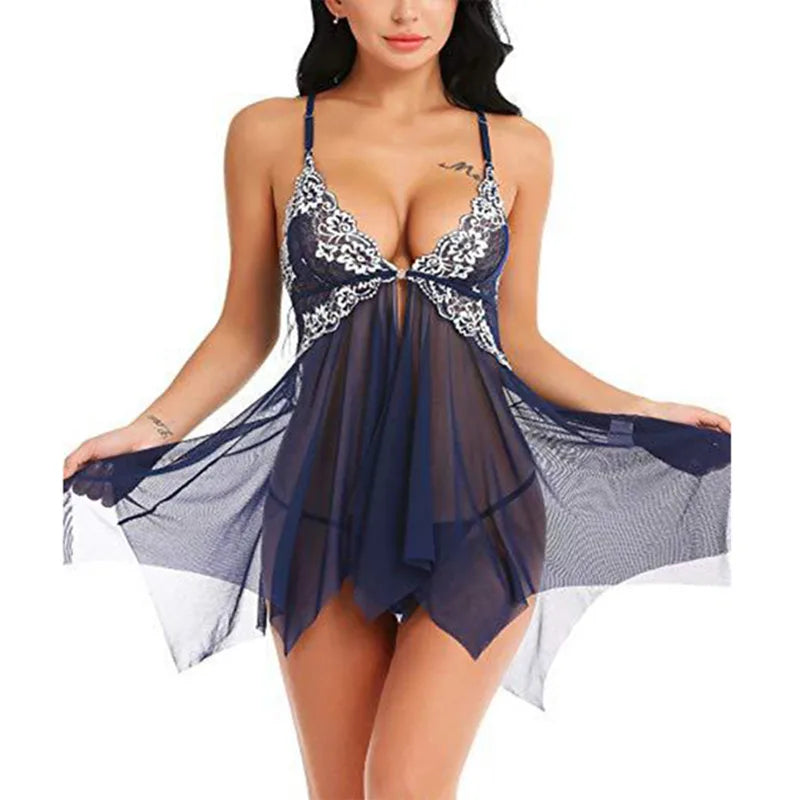 Hot Sexy Woman Lingerie Babydoll Mini Tube Dress Lingerie Costume Role Play Sexy Lingerie Cosplay Porno Costumes Lace Sexy Dress