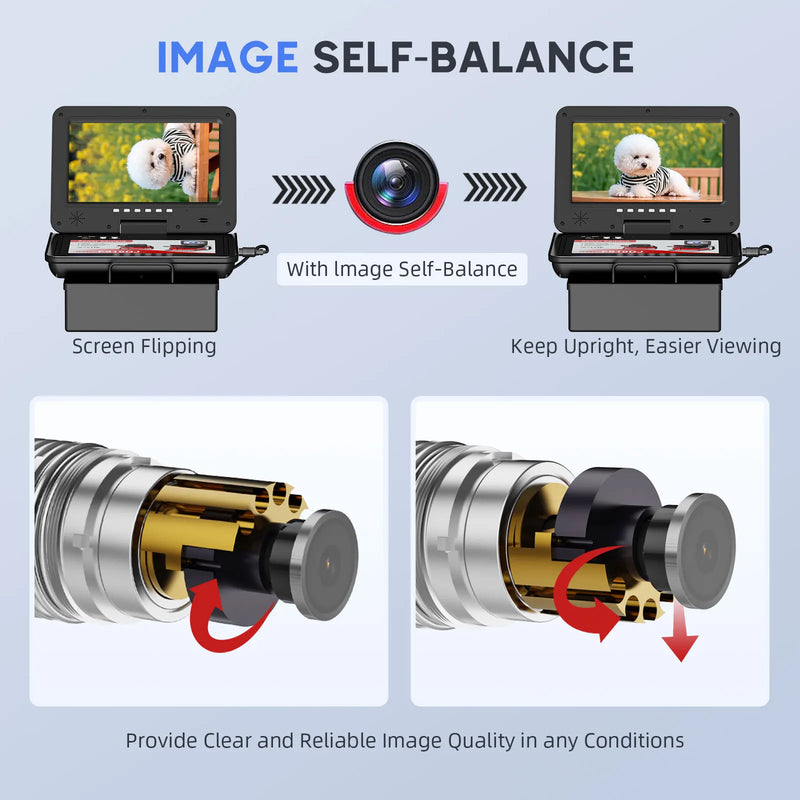 Sewer Pipe Inspection Camera 10 Inch IPS 1080P Screen Sewer Camera with 512hz Locator +Meter Counter+5MM Fiberglass Cable