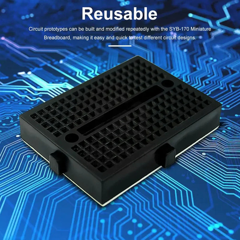 1-10PCS SYB-170 Mini Solderless Prototype Breadboard 170 Holes Breadboard Prototype Board 35x47mm for Small DIY Kits