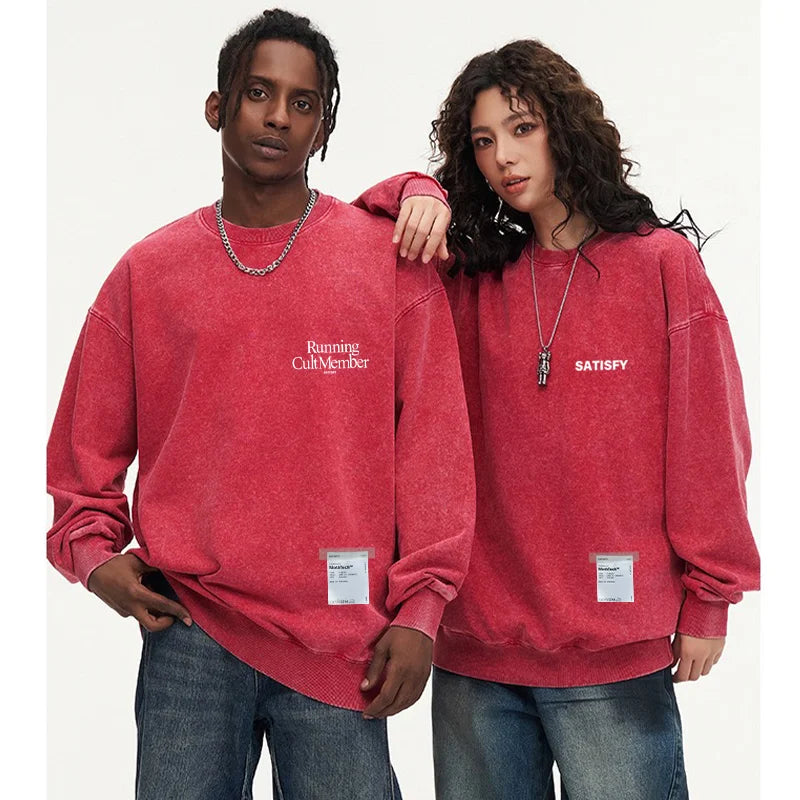 Satisfy Men's round-neck sweatshirt Running Print Vintage | SAMAG