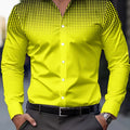 Men's Casual Long Sleeve Button-Up Shirt - Gradient Blue | SAMAG