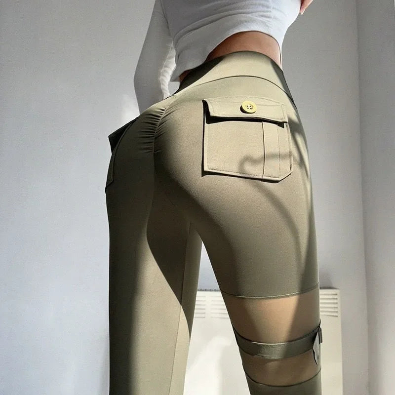 Cloud Hide COOL Girl Yoga Pants XS Gym Fitness Leggings for Women High Waist Sports Trousers Tights Workout Bike Sports Clothing