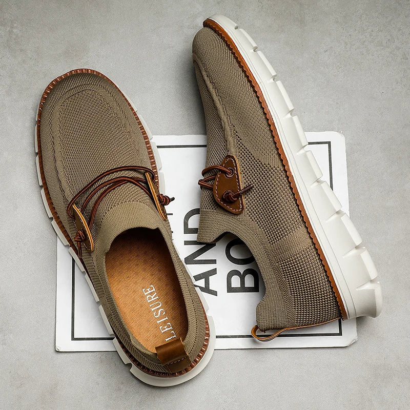Mens Casual Loafers Shoes Slip On Fashion Walking Dress Sneakers Business Oxfords Work Lightweight Soft Sole Zapatos
