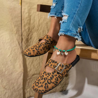 Summer Round Headed Comfortable Leopard Print Casual | SAMAG