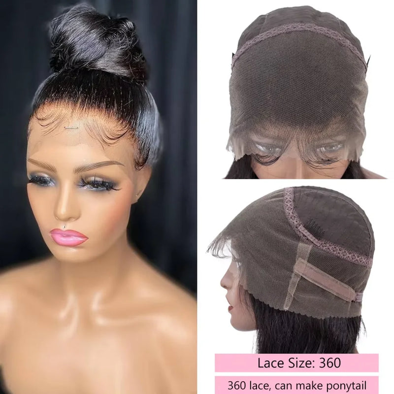 360 Deep Wave Frontal Wig Deep Curly Full Lace Front Human Hair 100% Wigs for Women Wear Go Glueless Curly Wigs With Drawstring