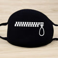 Black Face Mask Unisex Winter Warm Thickening Half Face Mouth Mask Cotton Cartoon Pattern Anti-Dust Anti- Respirator Kpop Mask