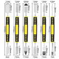 Hardened Claw Nail Double Headed Pry Bar 6-in-1 Disassembly Battery Screen Frame Flat Pry Bar Injection Molding Repair Tool