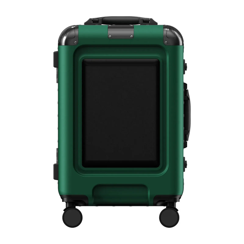 LOY L5-2 Green 20-inch Carry-on Suitcase App Control LED Screen Display Travel Luggage with Detachable and Silent Wheels