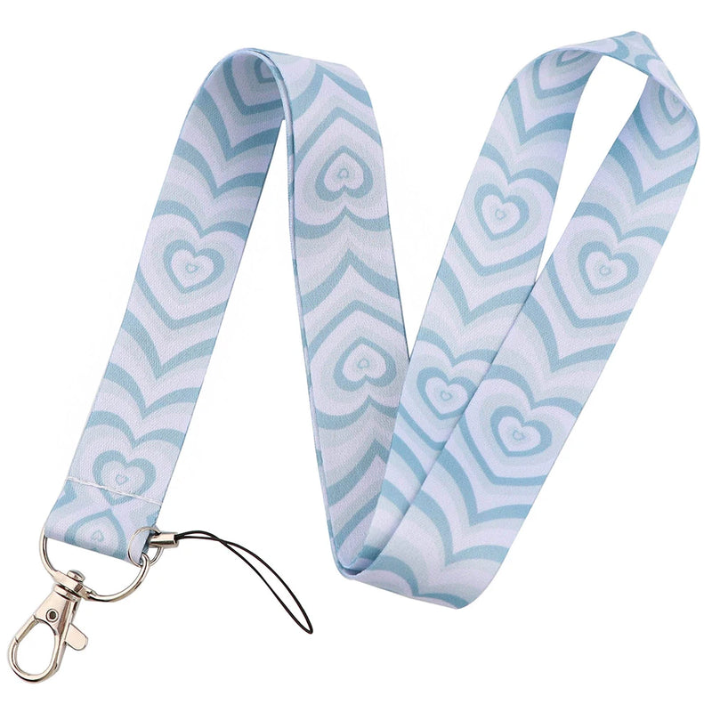 Heart Lanyard Simple Style Neck Strap for Key ID Card Cell Phone Straps Badge Holder DIY Hanging Rope Neckband Accessories