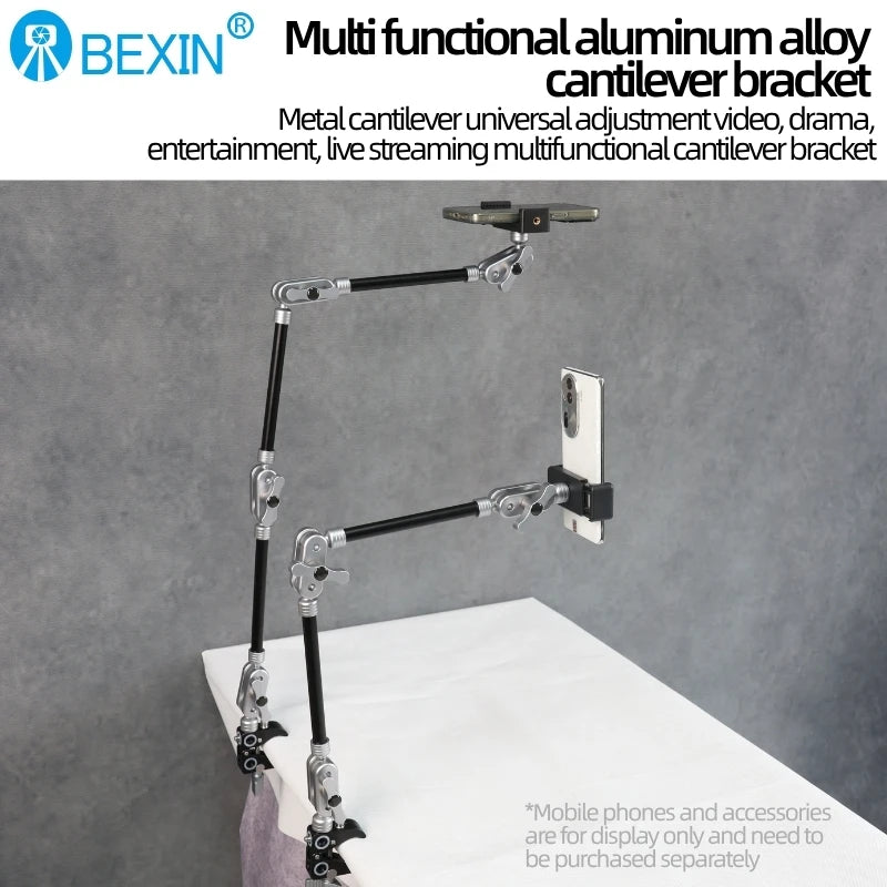BEXIN Camera Magic Arm with Super Clip Bracket for Smartphone  Clamp Mount Tablet Webcam Studio Kits Set