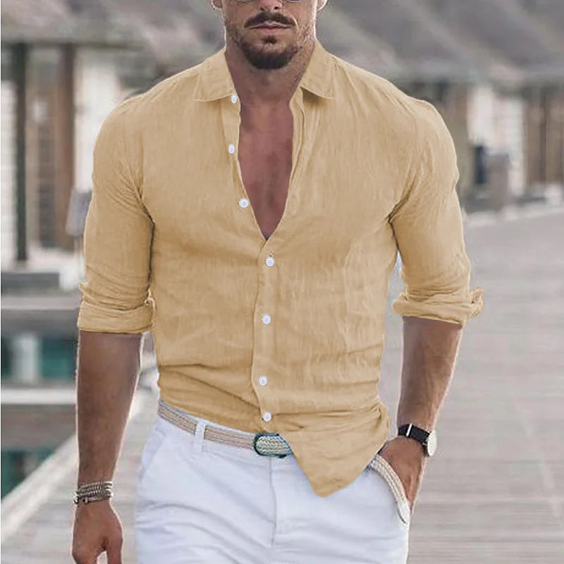 Summer Trend Men's Long-Sleeved Shirt - Casual Breathable | SAMAG