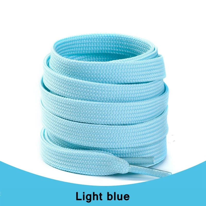 Classic Solid Color Laces 0.8cm Wide Flat Shoes Sneakers shoelaces Shoe Accessories 100/120/140cm shoelace 1Pair
