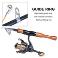 Sougayilang Fishing Rod Reel Combo High Sensitivity Fiberglass Telescopic Fishing Rod 5.5:1 Gear Ratio Spinning Reels Set Pesca