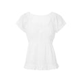 Y2K Fairy Grunge Crop Top for Women Short Sleeve Lace Patchwork T-Shirt Aesthetic Slim Fit Cute Babydoll Top Tees
