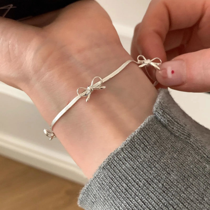VENTFILLE 925 Sterling Silver Butterfly Bracelet for Girl Bead String Design Insect Fashion Versatile - Visuel 26 | SAMAG