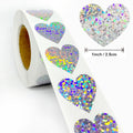 100-500PCS Thank You Stickers New Rolling Merci Stickers for Business Packaging Home Made Love Heart Shaped Sticker