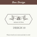 Double Compartment Wooden Jewelry Case, Clear Window Display, Personalized for Engagement/Wedding, Stylish Ring/Earring Storage