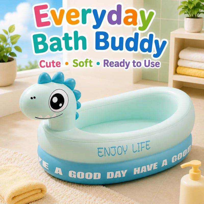 1PC Portable Inflatable Baby Bath Tub, Newborn Children Household Folding Bathtub, Sitting & Lying Position Baby Bathtub