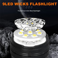 Mini Flashlight 9 LED Strong Light Lantern Long Range Rechargeable Pocket Lamp Outdoor Portable Camping Hiking Light