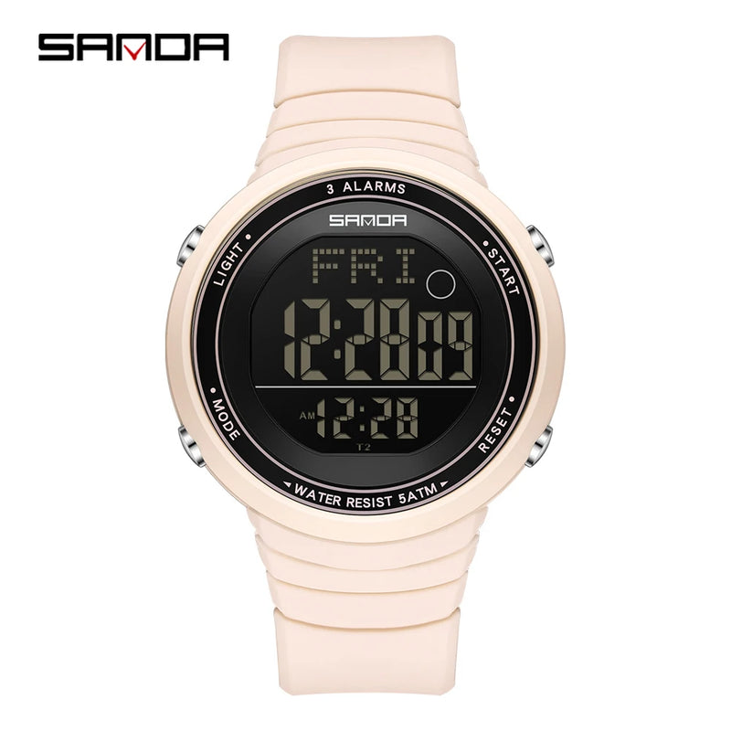 SANDA Digital Sport Watch for Men Military Electronic Waterproof Student LED Wristwatches Alarm Clock - Visuel 12 | SAMAG