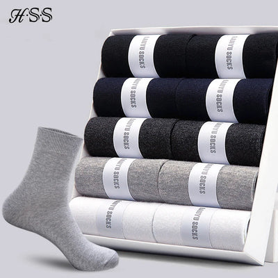 HSS Men's Cotton Socks New styles 10 Pairs / Lot Black | SAMAG