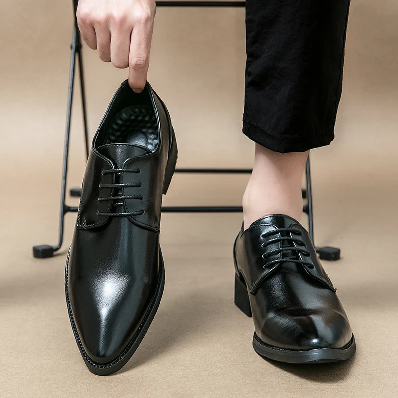 Men's Dress Shoes Party Formal Oxford Leather Shoes Men Classic Casual Business Leather Shoes Man Wedding Social Leather Shoes