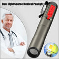 Rechargeable Medical Handy Pen Light Dual Light Source LED Flashlight Mini Pocket Doctor Oral Examination Penlight Clip Lamp