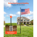 VEVOR 16/20/25/30ft Flag Pole for Outside House In Ground Thick Aluminum Flagpole Kit with 3x5American Flag for Yard Residential