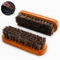 Quality Leather Shoe Brush Solid Wooden Handle Details Polishing and Cleaning  Brush Horse Hair Soft Wood Brush Shoe Accessories