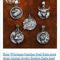 BEIER Stainless steel Cool Unique Black Stone Ring Titanium Steel Retro Old Totem Jewelry For Man Factory Price Sale BR8-334