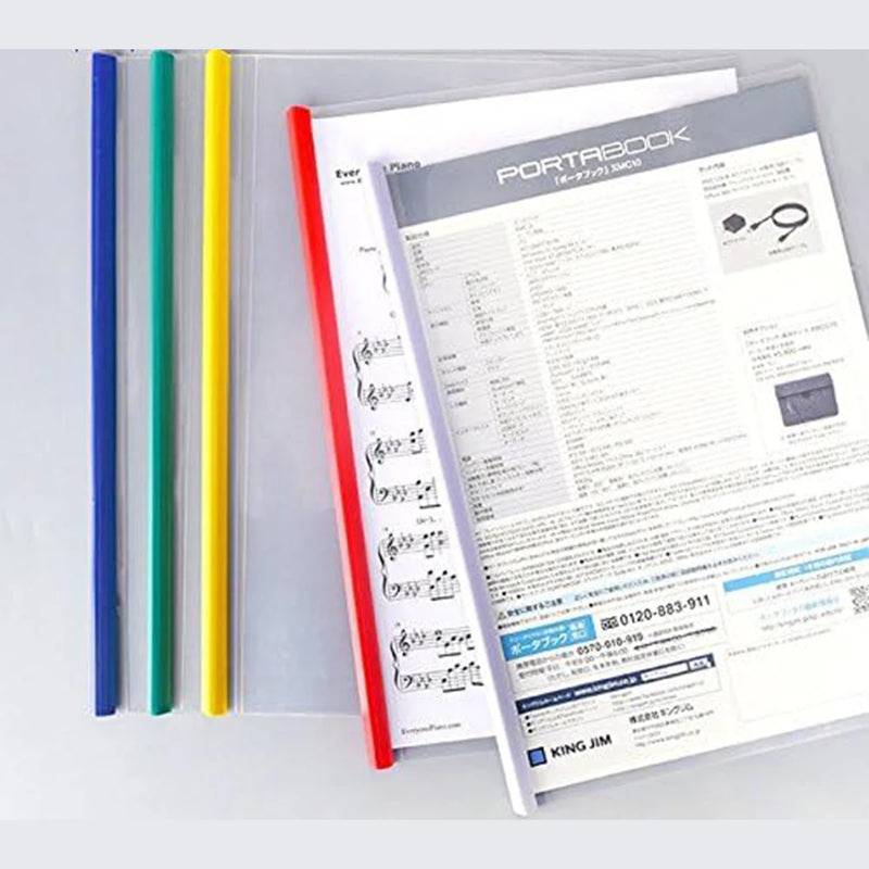 10 Pcs Plastic File Folder with Sliding Bar(10mm) Report Covers, Transparent Resume Presentation File Folders Organizer Binder