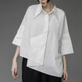 Spring Summer Women's Irregular Asymmetric Loose Button - View 6 | SAMAG