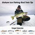 Goture Winter Ice Fishing Rods 32‘’ 2 tips Spinning Rod M/MH Power Cork Handle Ice pole Ultra-light Carp Fishing