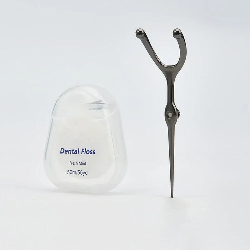 Stainless Steel Toothpick Dental Floss Portable Dental Floss 304 Oral Care Cleaning Gaps Tartar Y Shape Flossing Toothpick
