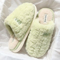 Women's Winter Plush Slippers - Thick Sole Fleece-Lined House Shoes, Anti-Slip Durable Indoor/Outdoor Warm Cotton Home Slides