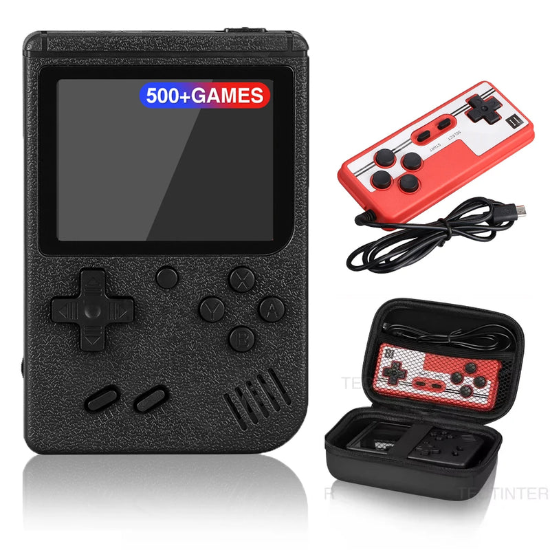 Retro Portable Mini Handheld Game Player 2.4 Inch 8 Bit Video Game Console with 500 Built-in Games Kid-Friendly Gameboy Gift.