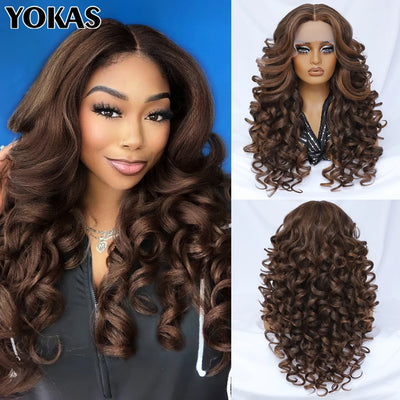 Latisha Lace Front Wigs Synthetic 24 Inch T Part Wigs For Afro Women Latisha Lace Front Wigs With Baby Hair For African Female