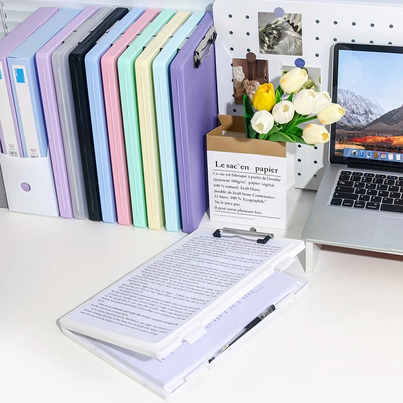 1pc A4 Writing Board File Box, 2-in-1 A4 Document and Photo Multifunctional Storage Box, Portable Organization Tool for Office